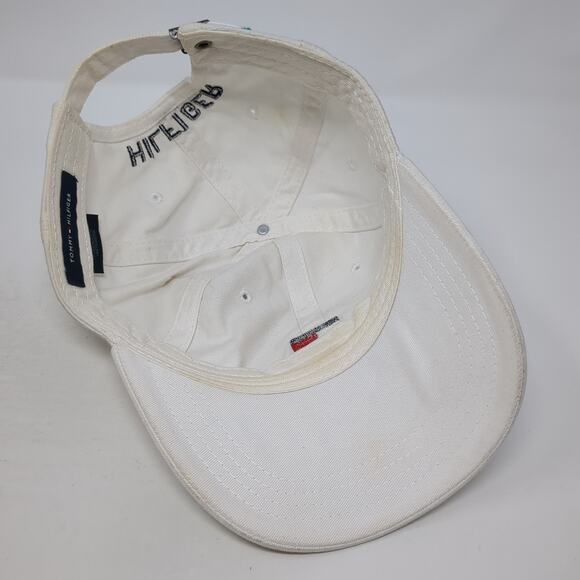 Tommy Hilfiger Slideback Hat Solid White One Size Embroidered 6 Panel - Picture 7 of 10